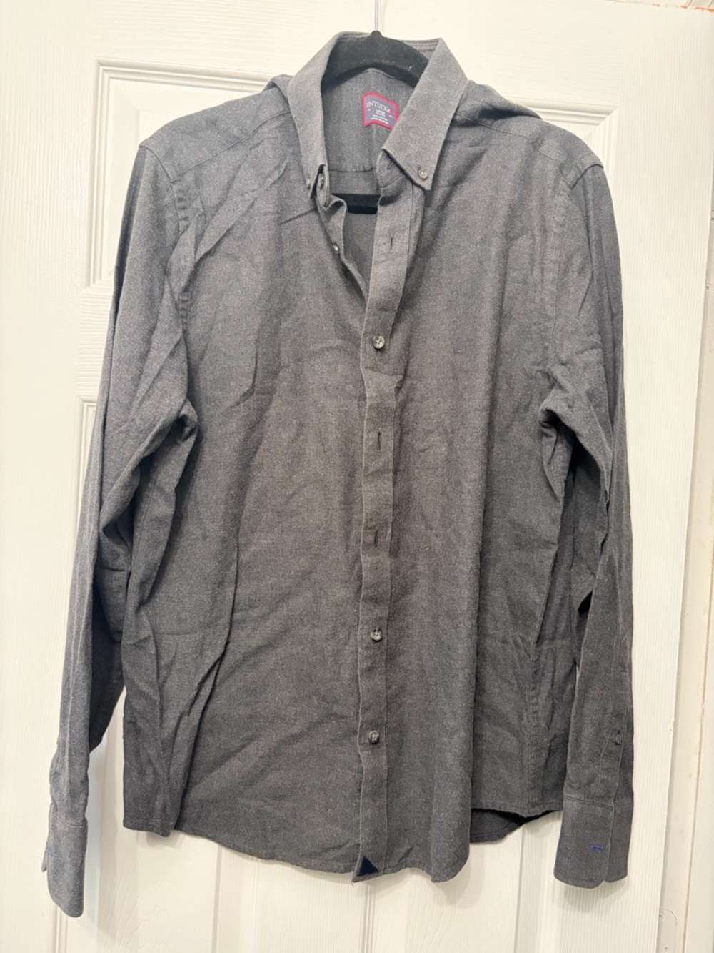 UNTUCKit Fuligni Slim Fit 100% Cotton Gray Button Down Shirt Mens M